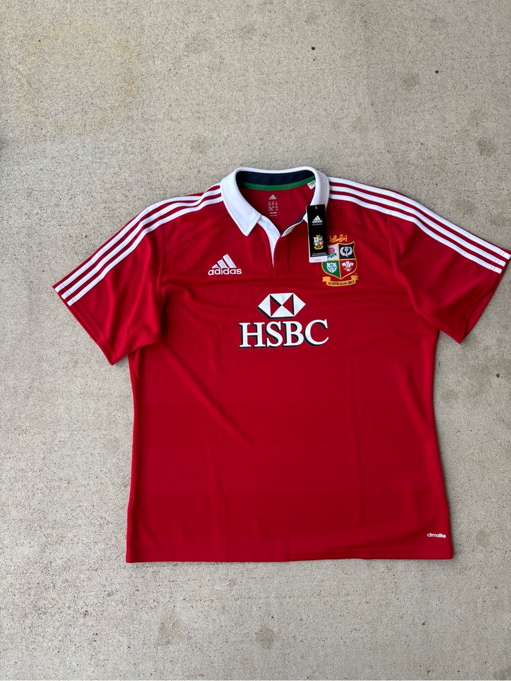 NWT 2013 Adidas British Irish Lions Rugby Jersey Australia Tour 2XL 26x31